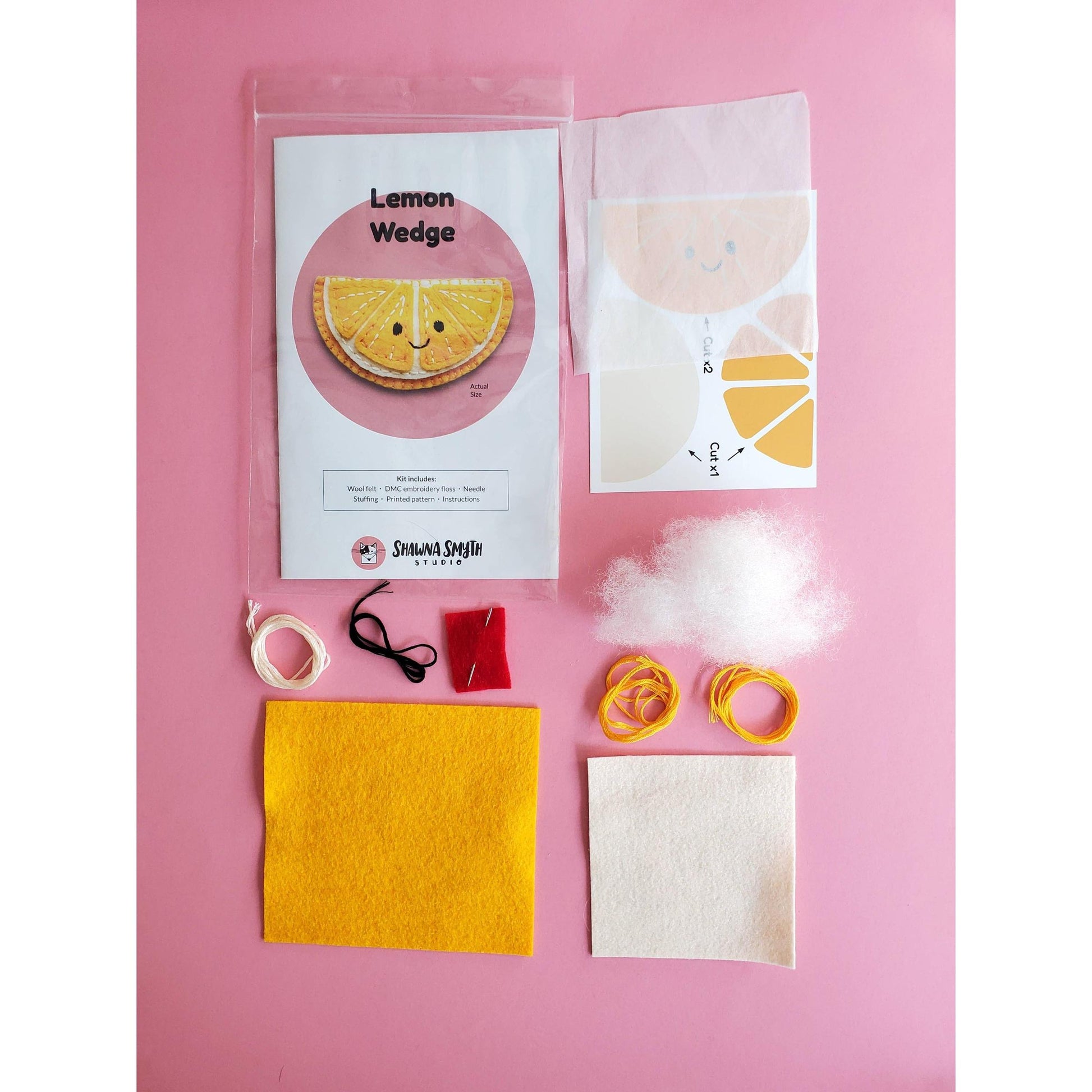Shawna Smyth Studio-Lemon Wedge DIY Felt Kit-sewing kit-gather here online