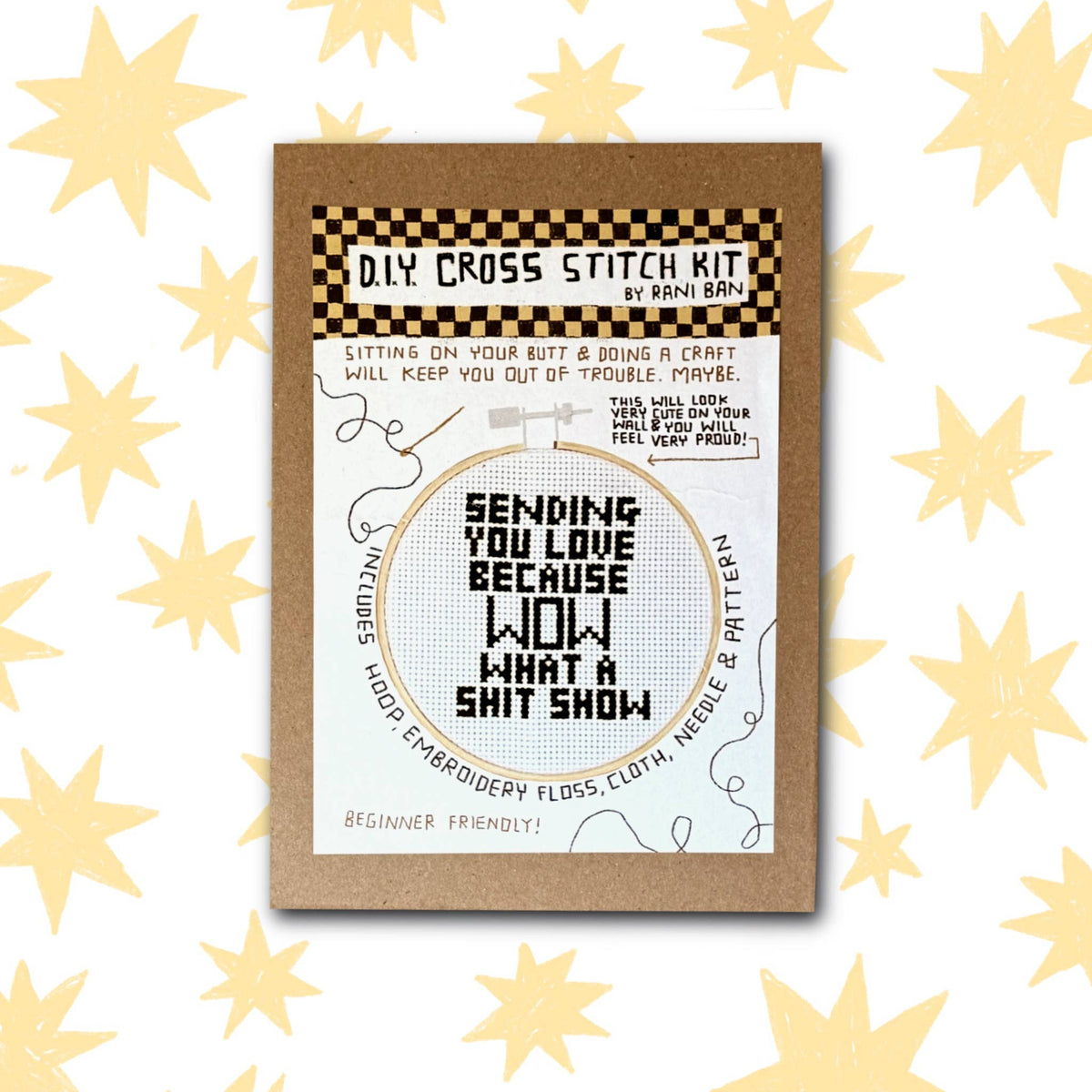 RANI BAN CO-What A Shit Show Cross Stitch Kit-xstitch kit-gather here online