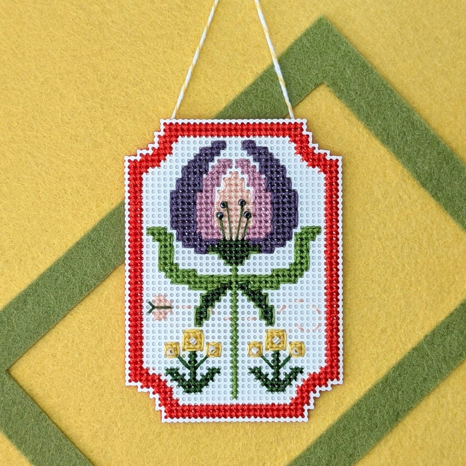Benzie Design-Framed Florals Crocus Cross Stitch Kit-xstitch kit-gather here online