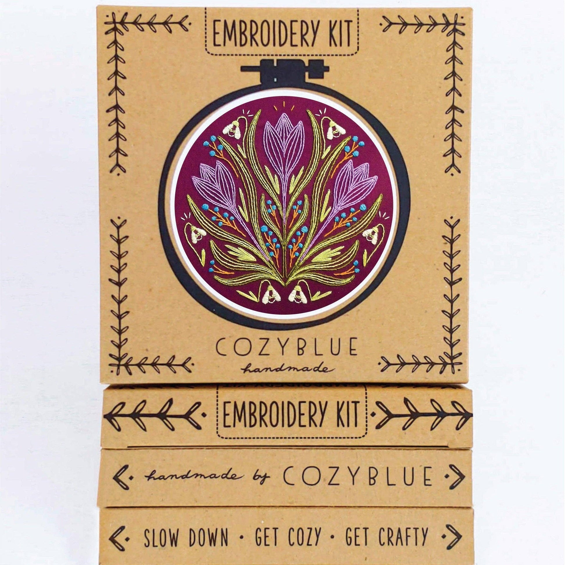 CozyBlue-Early Bloomer Embroidery Kit-embroidery kit-gather here online