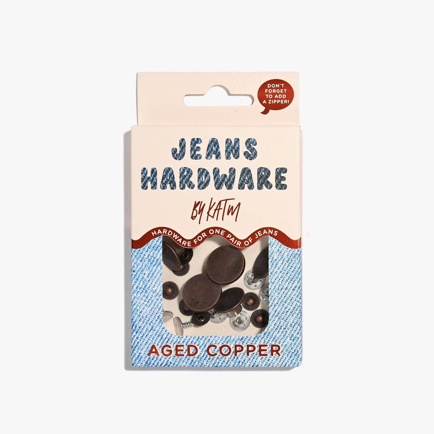 Kylie and The Machine-Jeans Hardware Kit - Aged Copper-hardware kit-gather here online