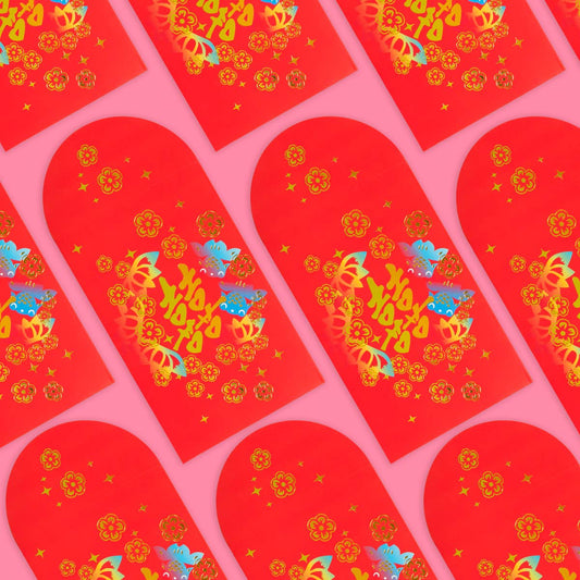 ILOOTPAPERIE-Wedding Double Happiness Gold Foiled Red Envelopes-greeting card-gather here online