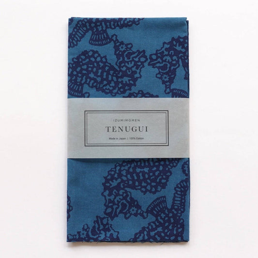 Curious Corners-Izumimomen Tenugui - Seahorse-accessory-gather here online