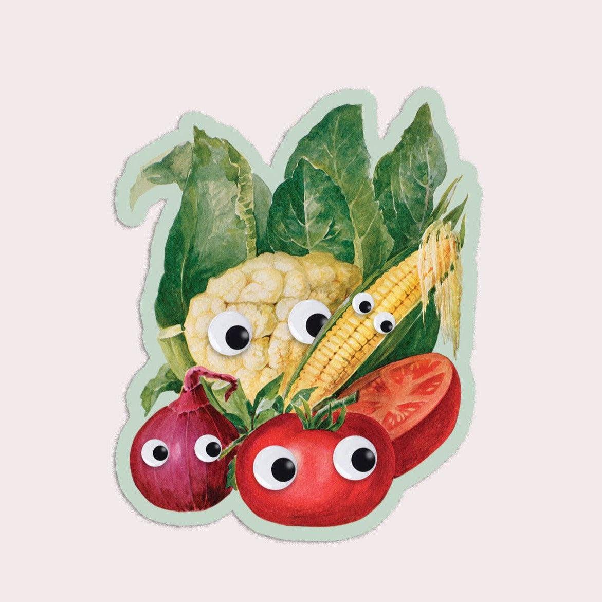 Stay Home Club-Googly Veg Vinyl Sticker-accessory-gather here online