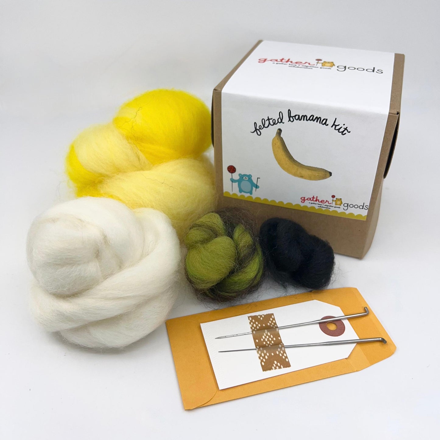 gather goods-Banana - Basic Needle Felting Kit-craft kit-gather here online