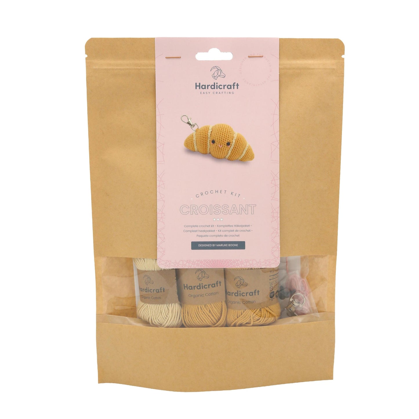 Hardicraft-DIY Crochet Kit - Croissant Keychain-knitting / crochet kit-gather here online