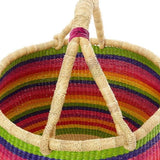 African Modern-Rainbow Chaser Handwoven Decorative Bolga Basket-accessory-gather here online
