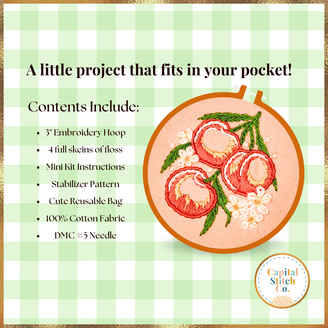 Just Peachy Mini Embroidery Kit