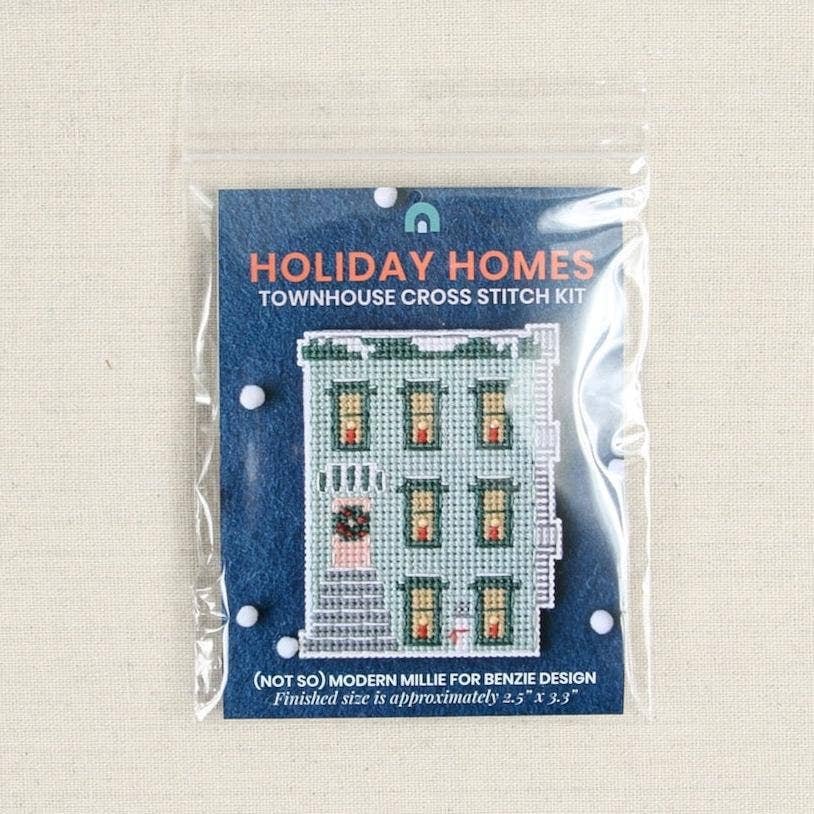 Benzie Design-Holiday Homes Townhome Cross Stitch Kit-xstitch kit-gather here online