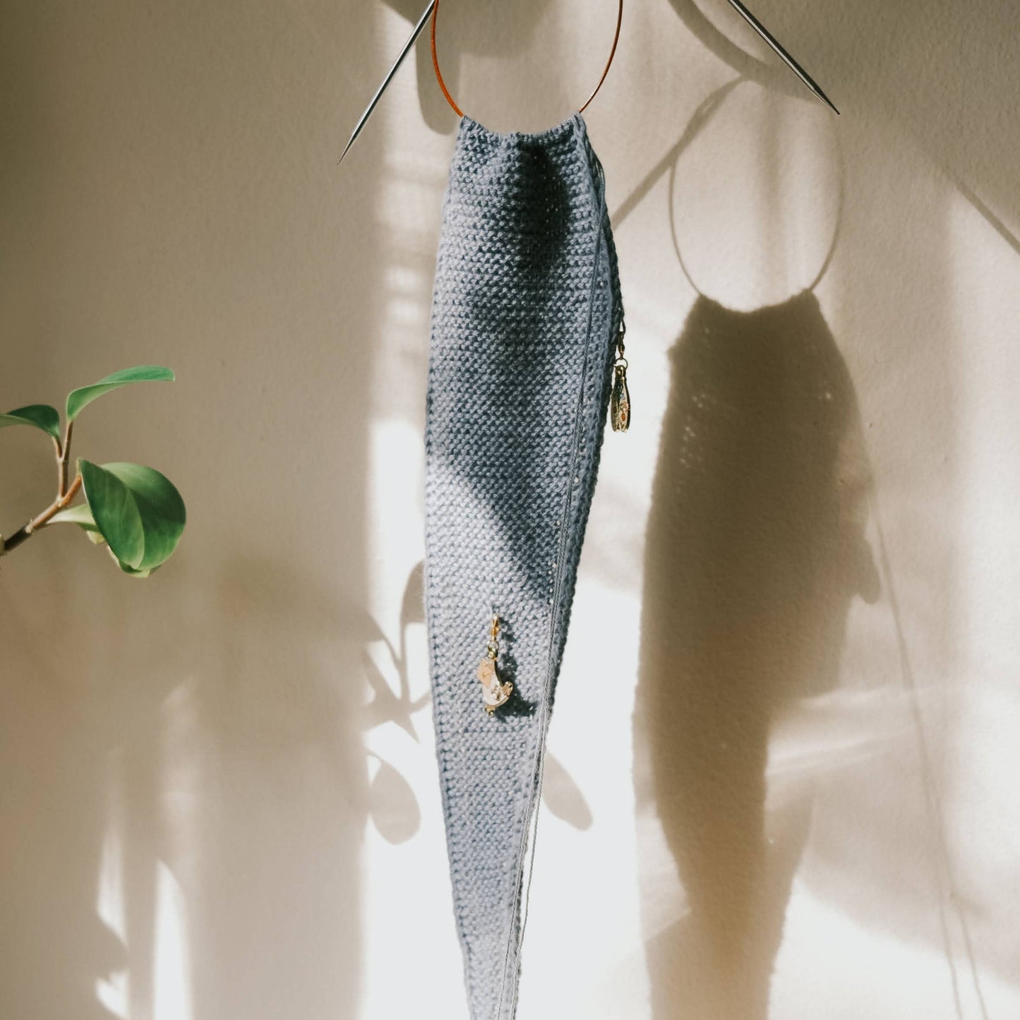 Justine Gilbuena-Coffee Cat (Gray) Stitch Marker-knitting notion-gather here online