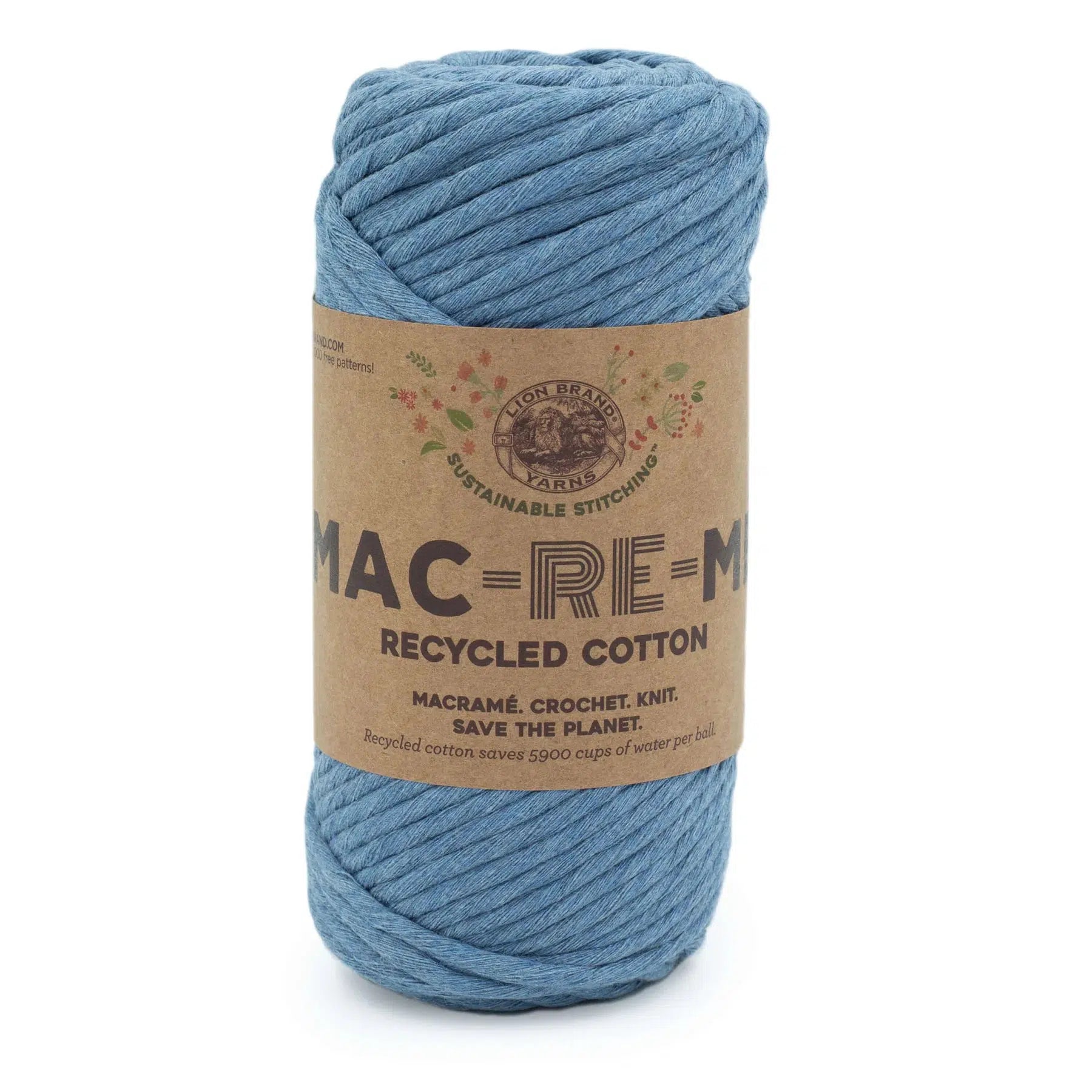 Lion Brand Yarns-Mac-Re-Me Yarn-yarn-Denim-gather here online