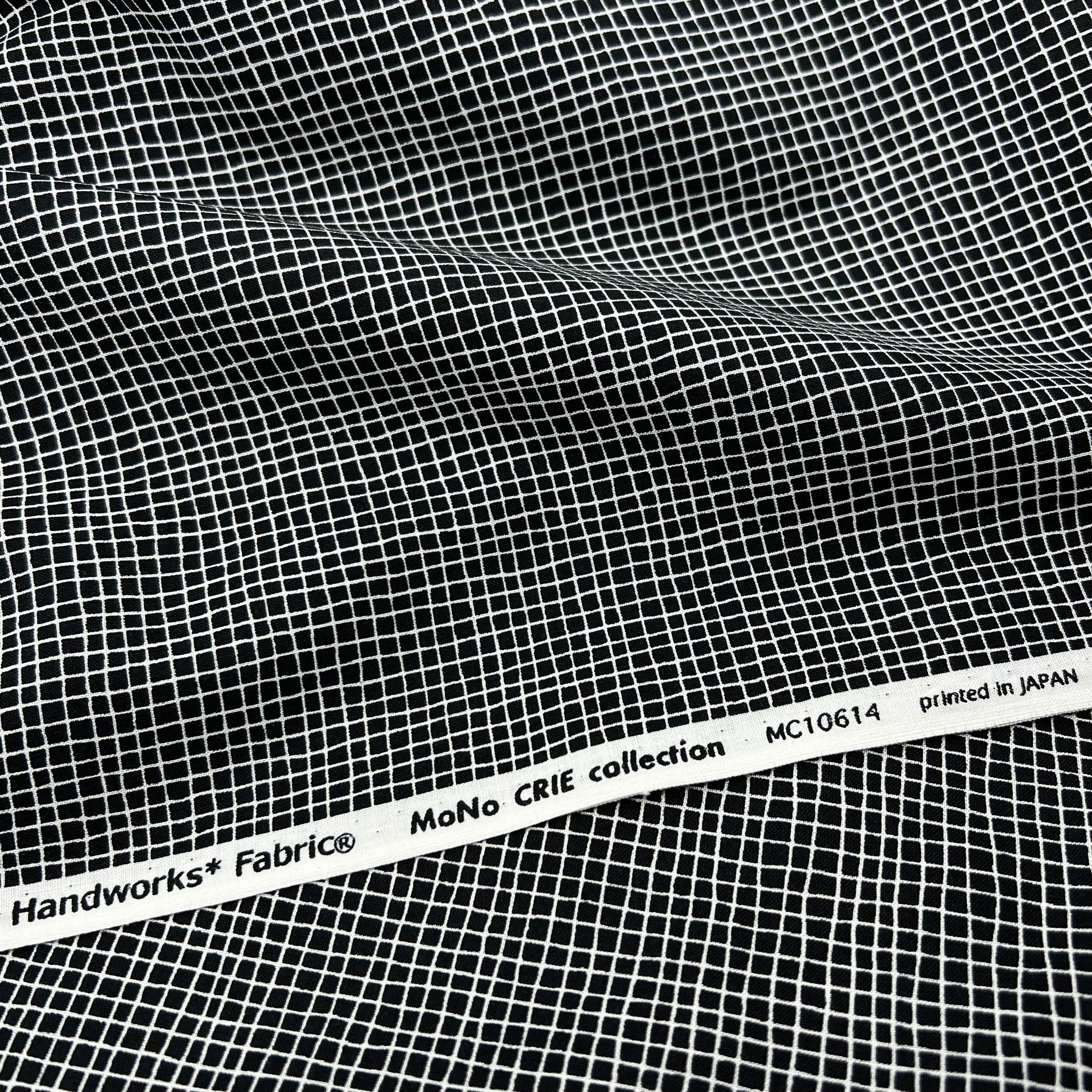 Black White Grid on Cotton Shirting