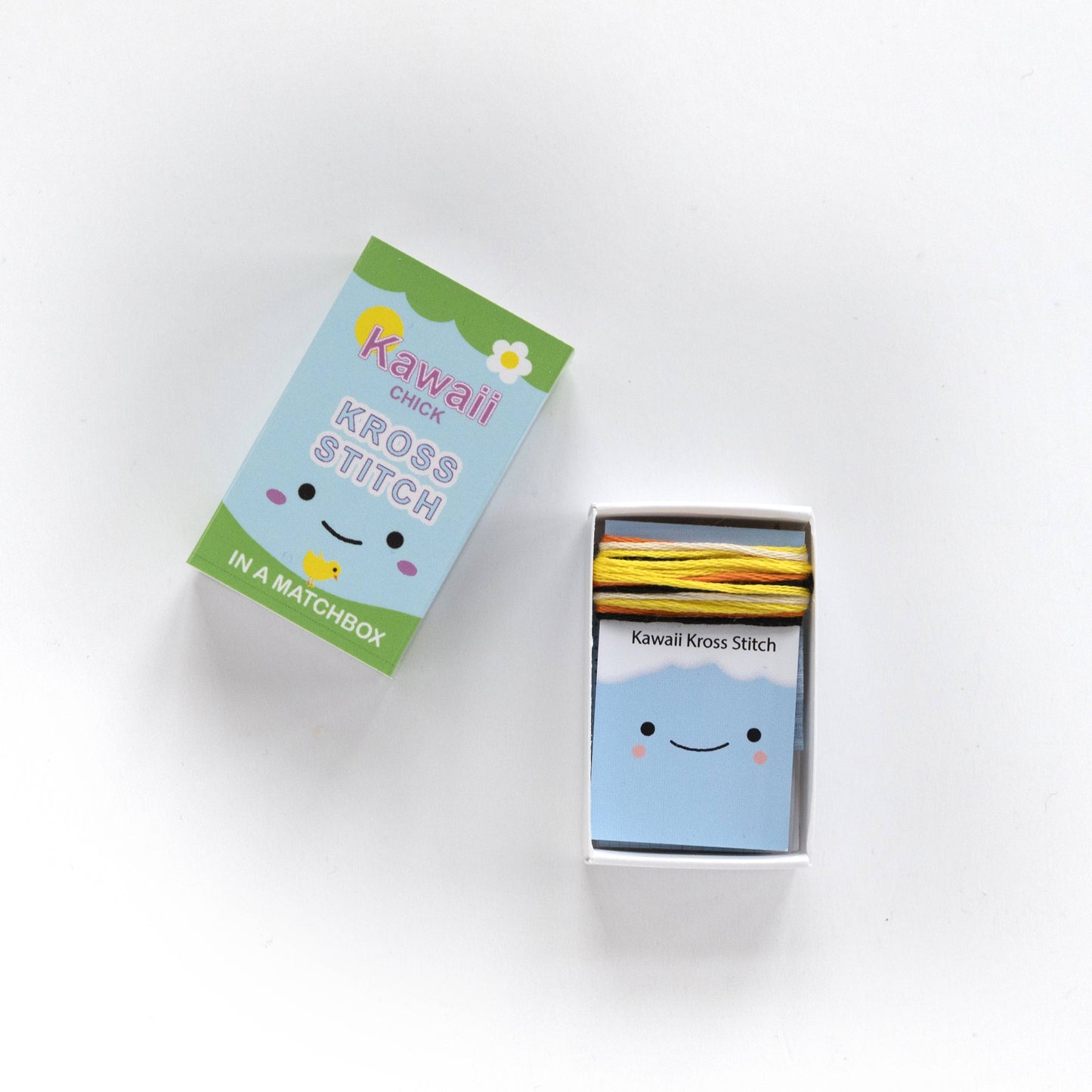 Marvling Bros Ltd-Kawaii Chick Mini Cross Stitch Kit In A Matchbox-xstitch kit-gather here online