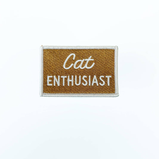Cat Enthusiast Vintage Style Iron-On Patch