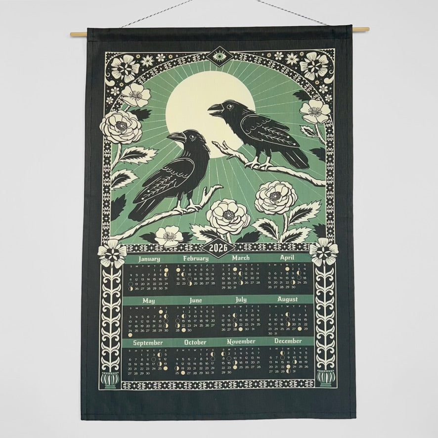 gather here-2026 Tea Towel Calendar - Two Ravens-tea towel calendar-gather here online