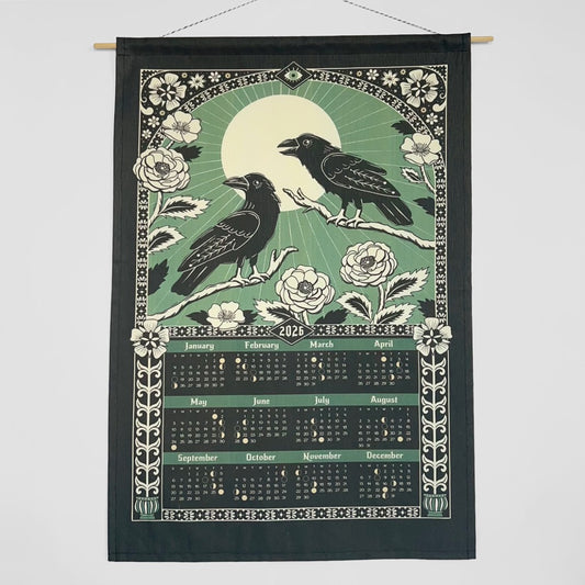 gather here-2026 Tea Towel Calendar - Two Ravens-tea towel calendar-gather here online