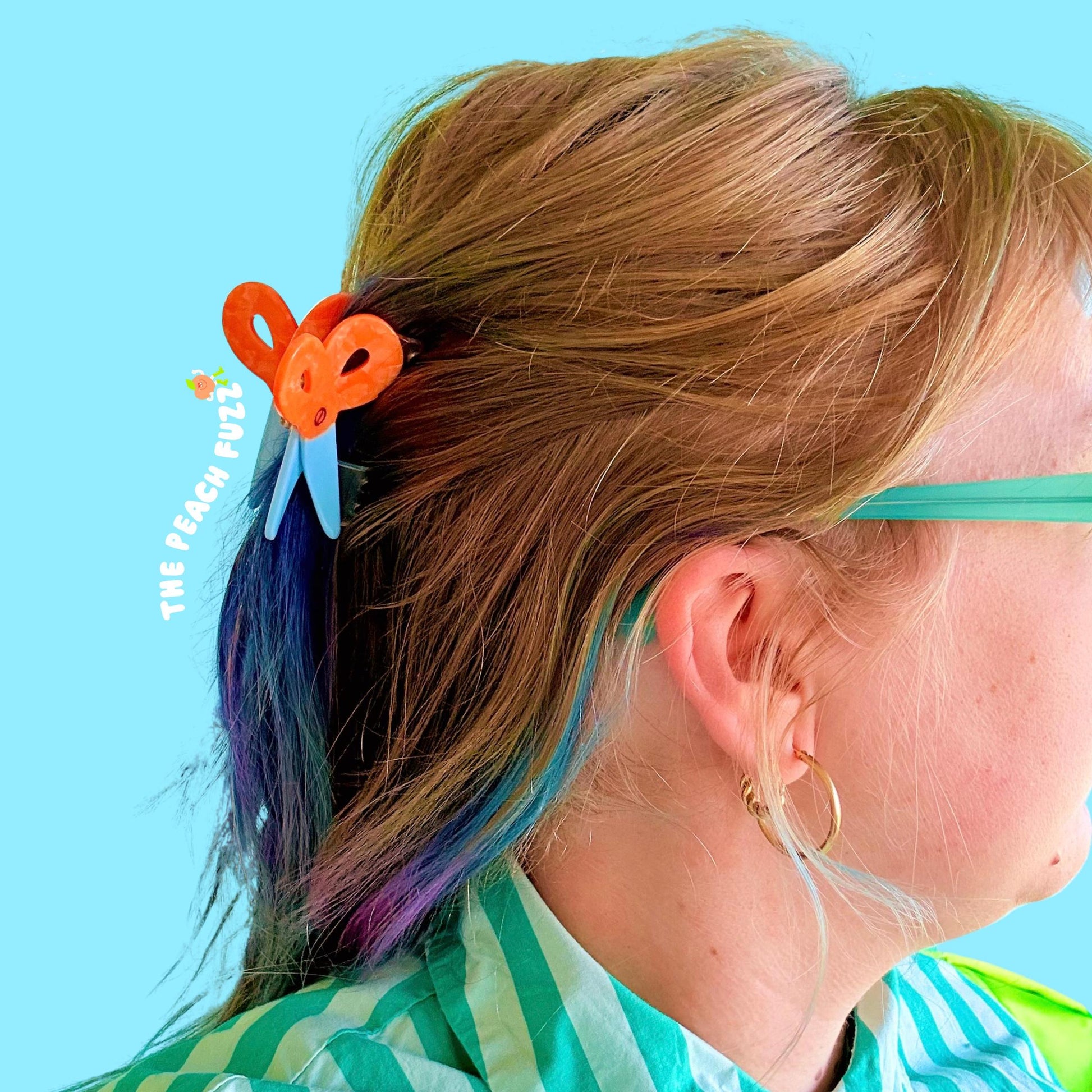 The Peach Fuzz-Mini Scissors Hair Claw-accessory-gather here online