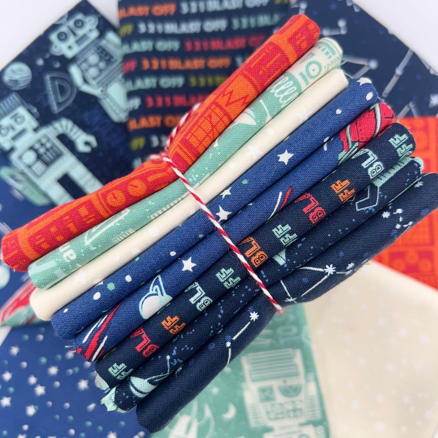 Moda-Fat Quarter Bundle of 321 Blast Off (8 Pieces)-fat quarters-gather here online