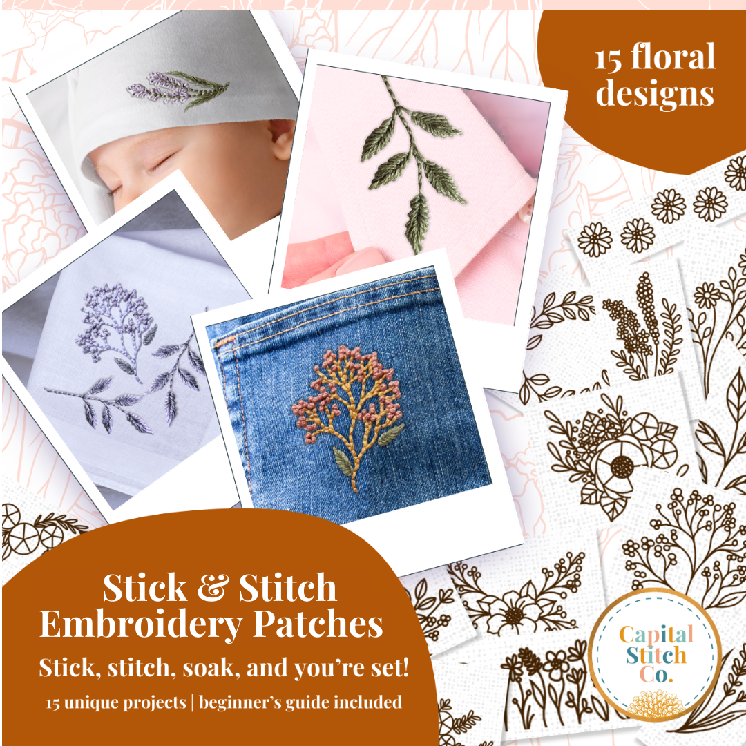Floral Stick and Stitch Embroidery Kit
