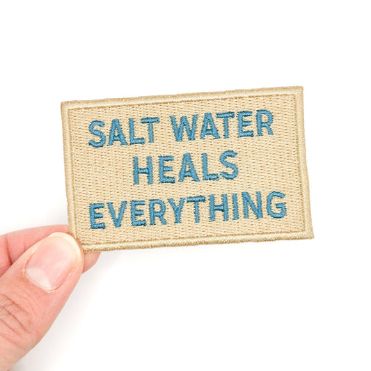 Field Trip Threads-Salt Water Heals Everything Iron-On Patch-patches + pins-gather here online