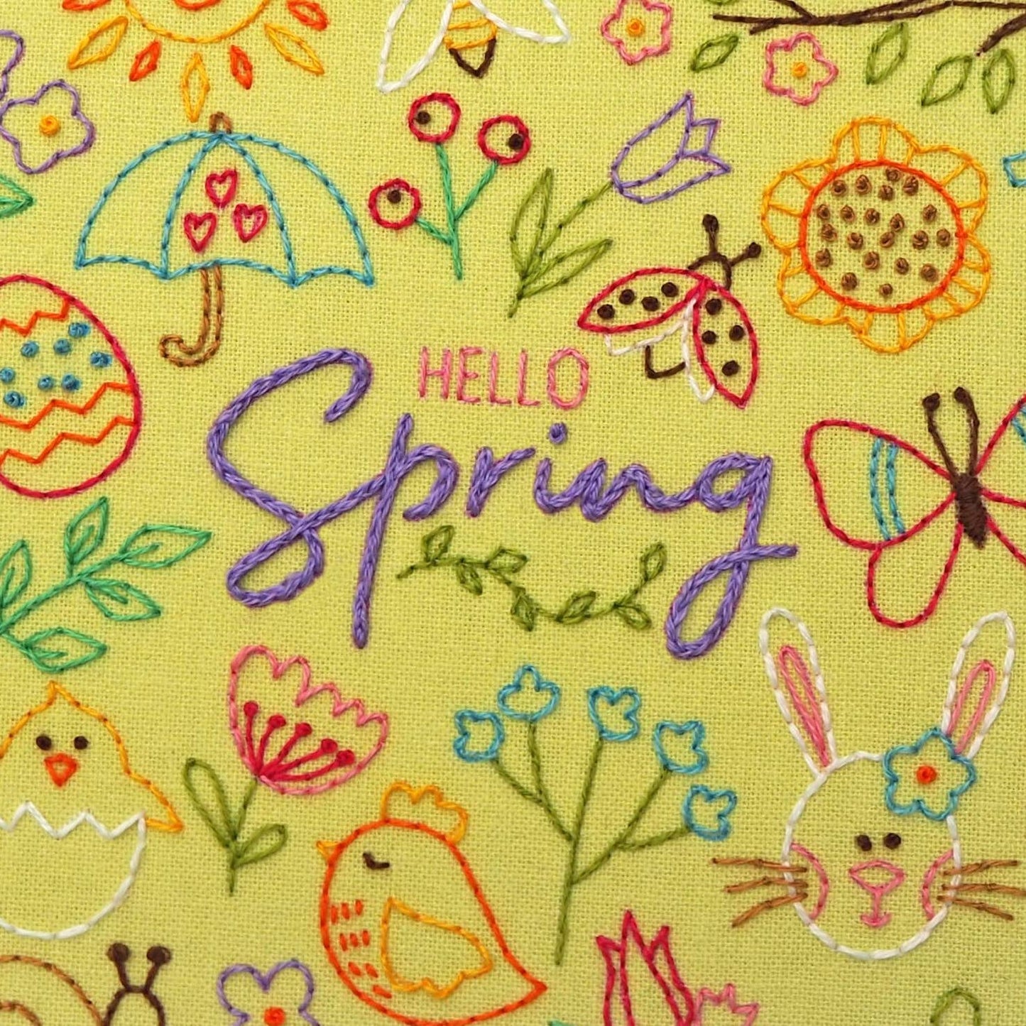 Oh Sew Bootiful-Hello Spring Embroidery Pattern Fabric Pack-embroidery kit-gather here online