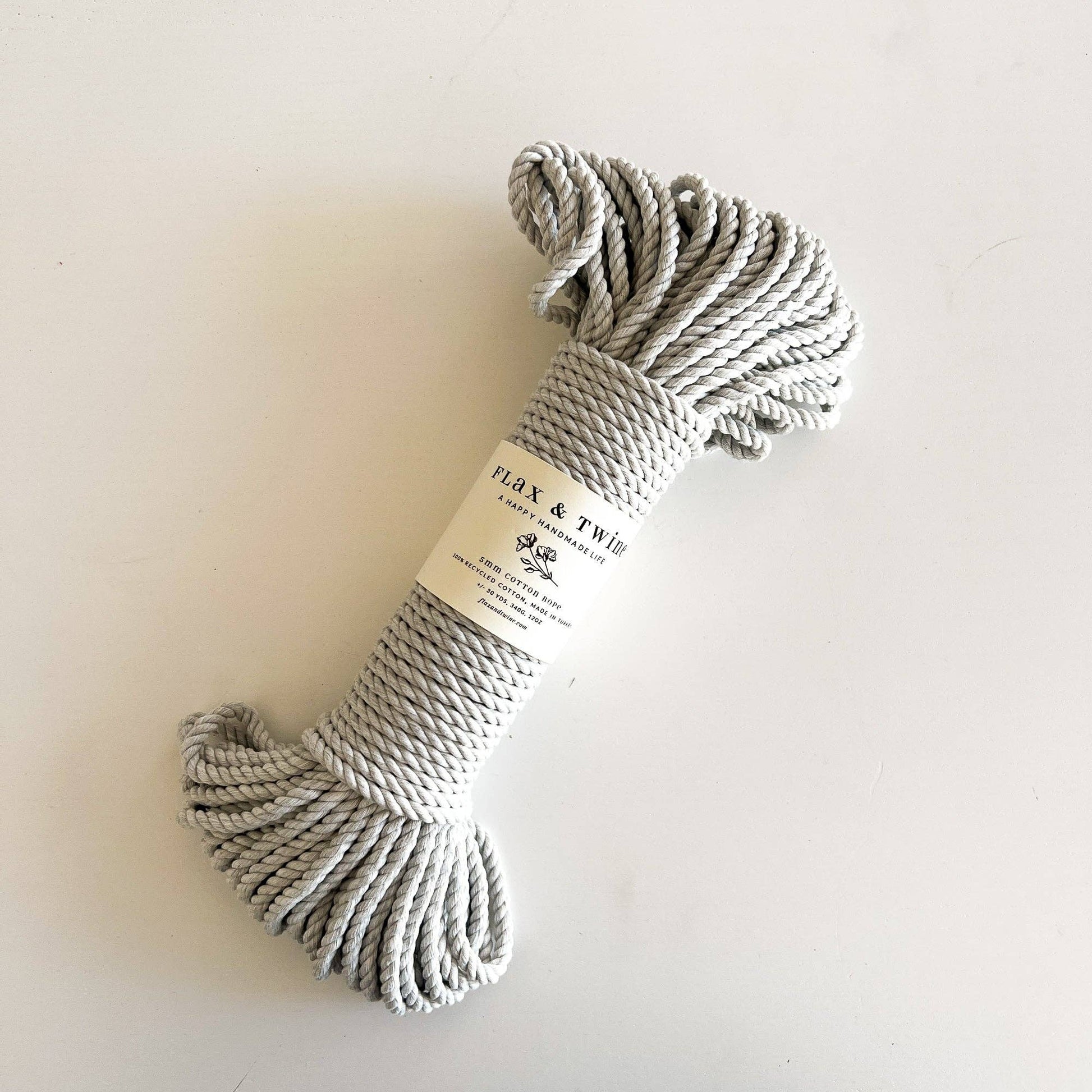 Flax & Twine-Recycled 5mm Cotton Rope - Winter-yarn-gather here online