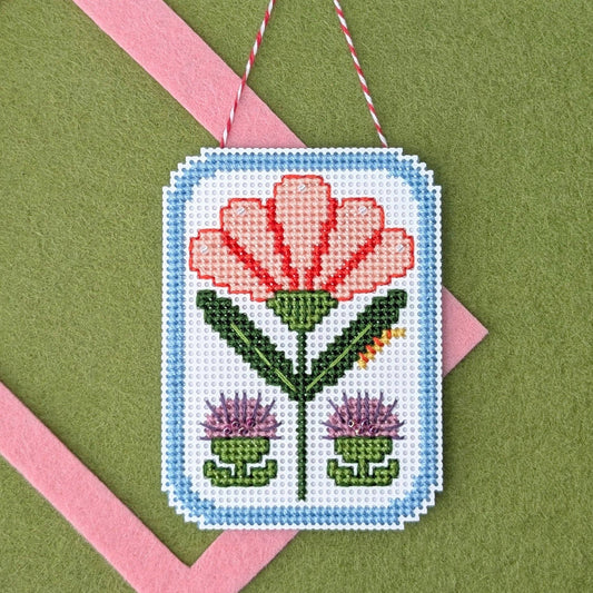 Benzie Design-Framed Florals Carnation Cross Stitch Kit-xstitch kit-gather here online