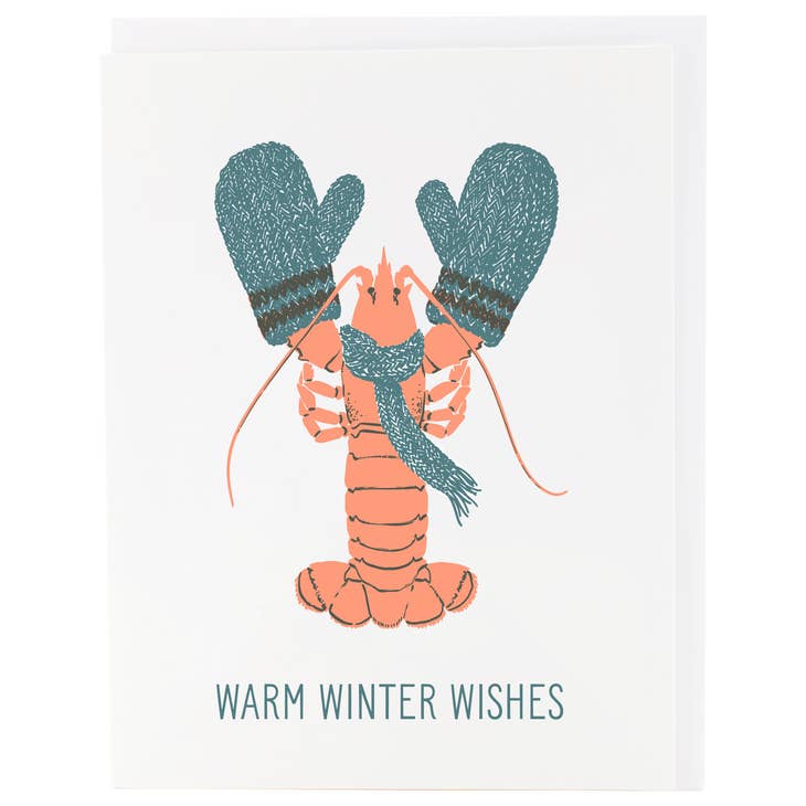 Smudge Ink-Warm Winter Wishes Holiday Greeting Card-greeting card-gather here online