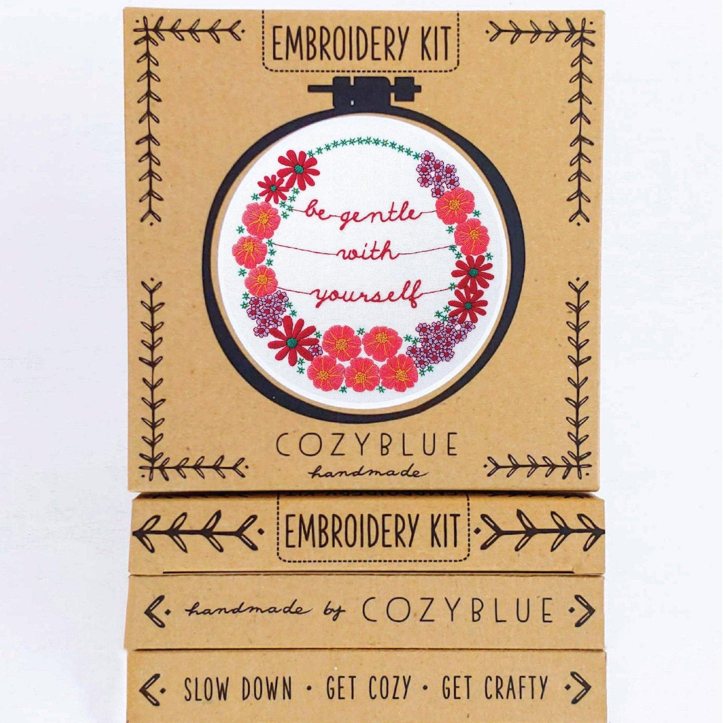 CozyBlue-Be Gentle With Yourself Embroidery Kit-embroidery kit-gather here online