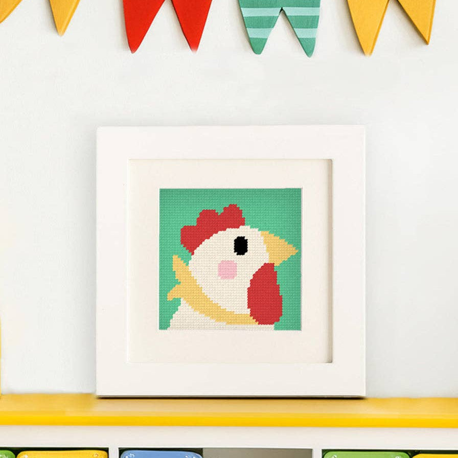Unwind Studio-Rick the Rooster - Needlepoint Kit for Kids-xstitch kit-gather here online