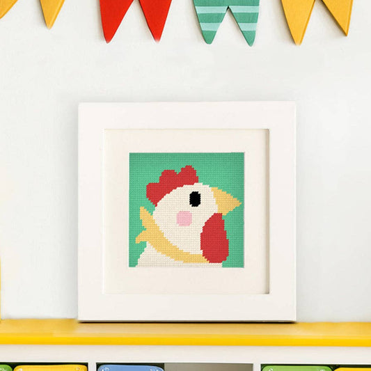 Unwind Studio-Rick the Rooster - Needlepoint Kit for Kids-xstitch kit-gather here online
