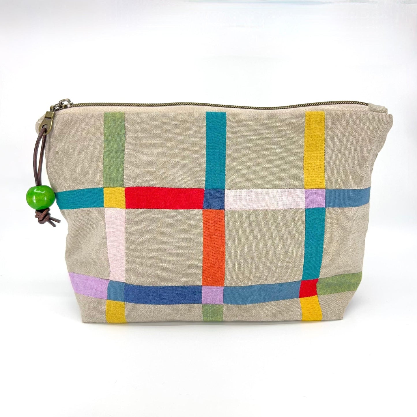 Denise Snow Williams-One of a Kind Zip-Top Project Bags - October 2026-craft organizer-Large - Quilted Windowpane w/ Int Zip Pocket-gather here online