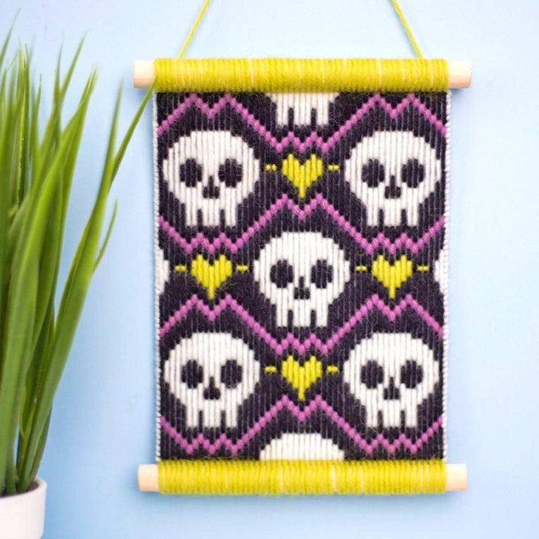 Oh Sew Bootiful-Bargello Skulls Wall Hanging Kit-embroidery kit-gather here online
