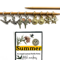 Firefly Notes-Summer Stitch Marker Pack-knitting notion-gather here online