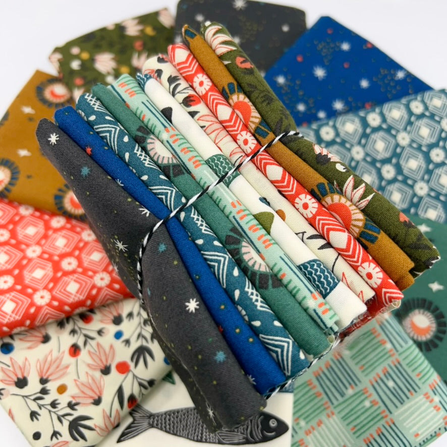 Cotton + Steel-Fat Quarter Bundle of Riverbank (10 Pieces)-fat quarters-gather here online