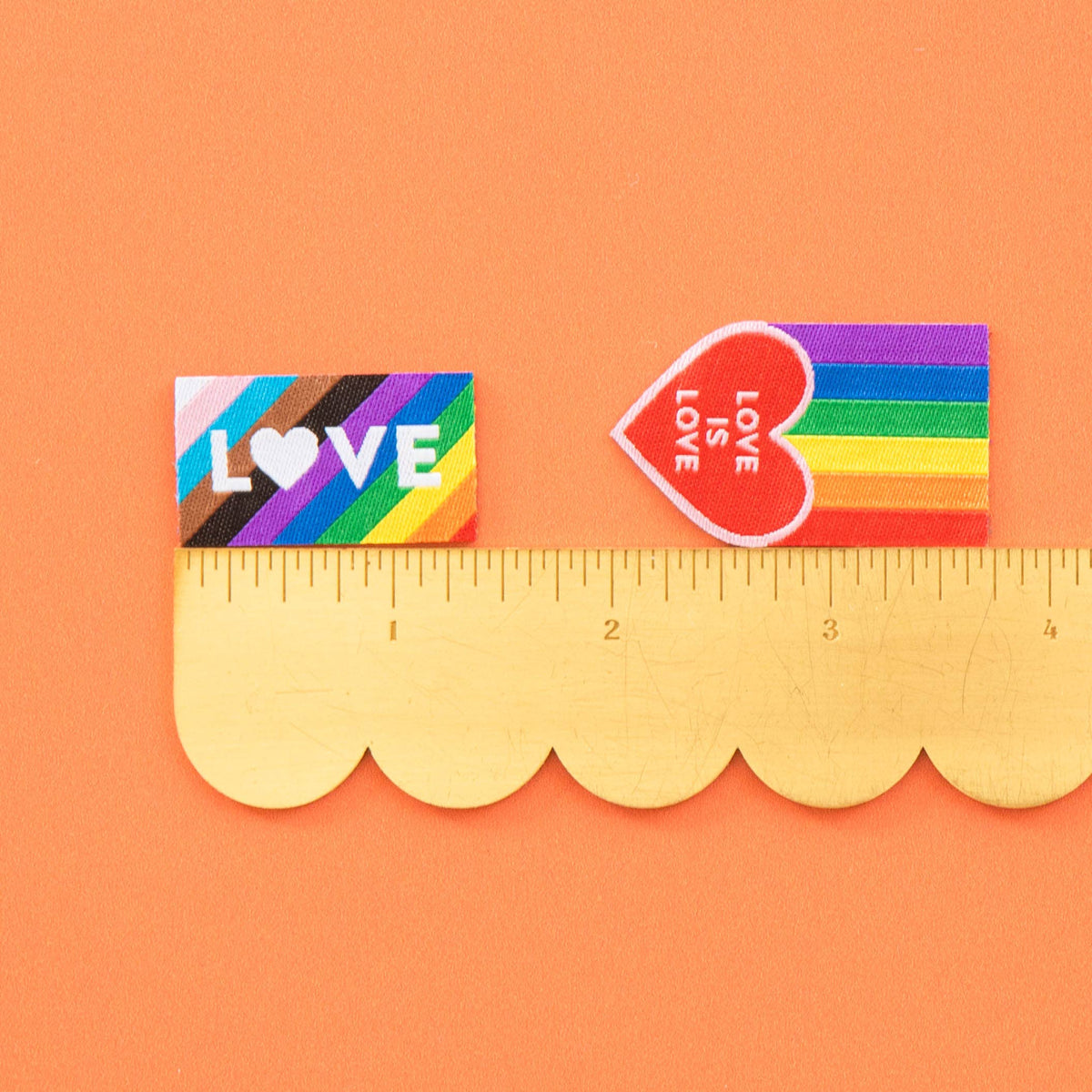 Sarah Hearts-Pride Rainbow Iron-On Labels Multipack-sewing notion-gather here online