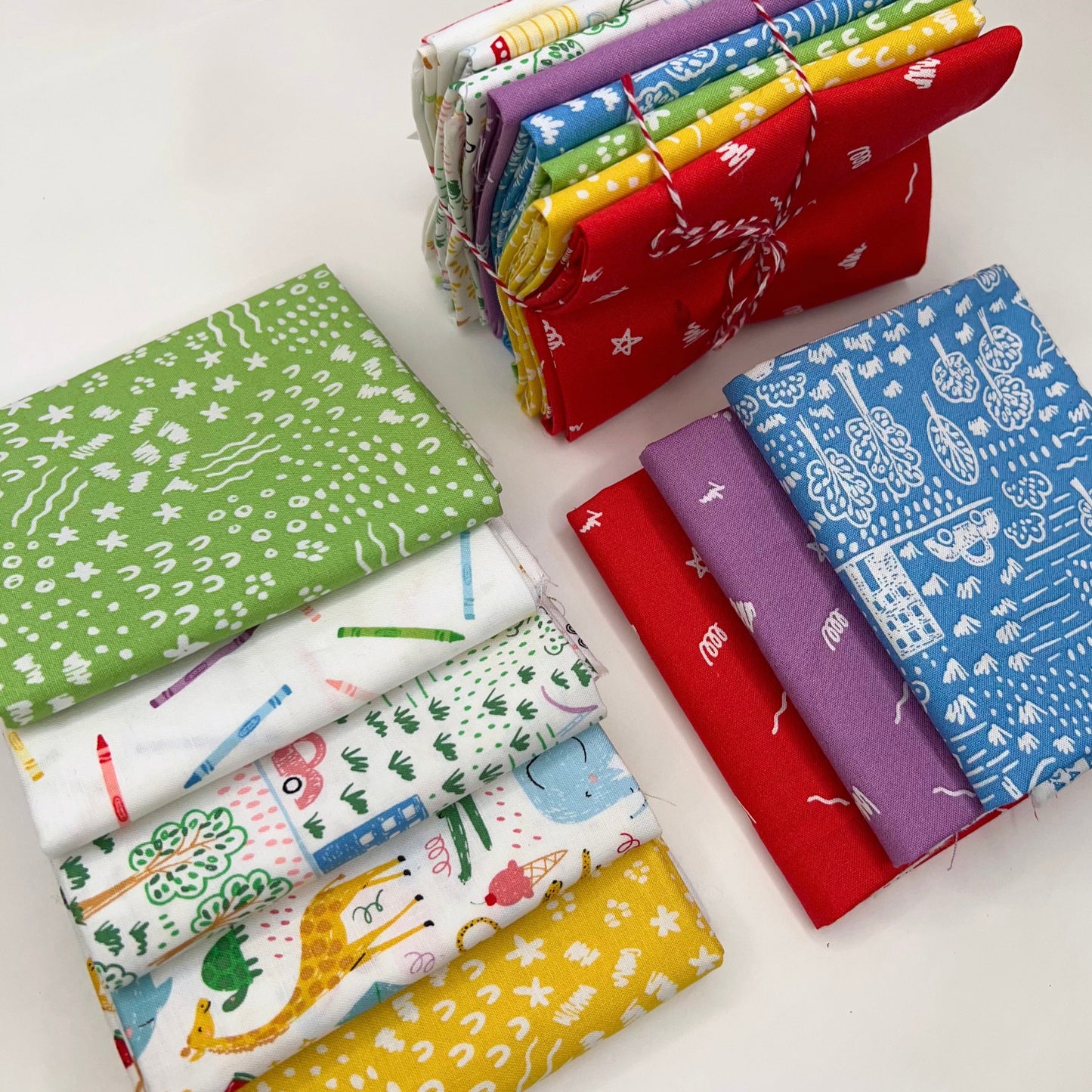 Riley Blake Designs-Fat Quarter Bundle of Crayola (8 Pieces)-fat quarters-gather here online