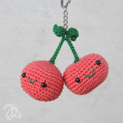 Hardicraft-DIY Crochet Kit - Cherries Keychain-knitting / crochet kit-gather here online