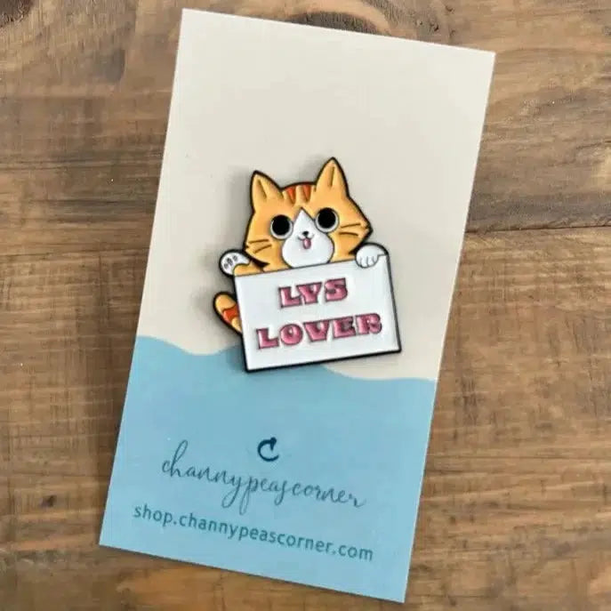 Channypeascorner-LYS Lover - Tabitha Cat Enamel Pin-accessory-gather here online