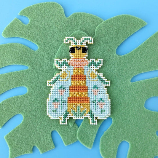 Benzie Design-Blooming Bugs Bee Cross Stitch Kit-xstitch kit-gather here online