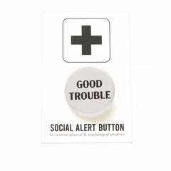 Word For Word-Good Trouble Pinback Button-accessory-gather here online