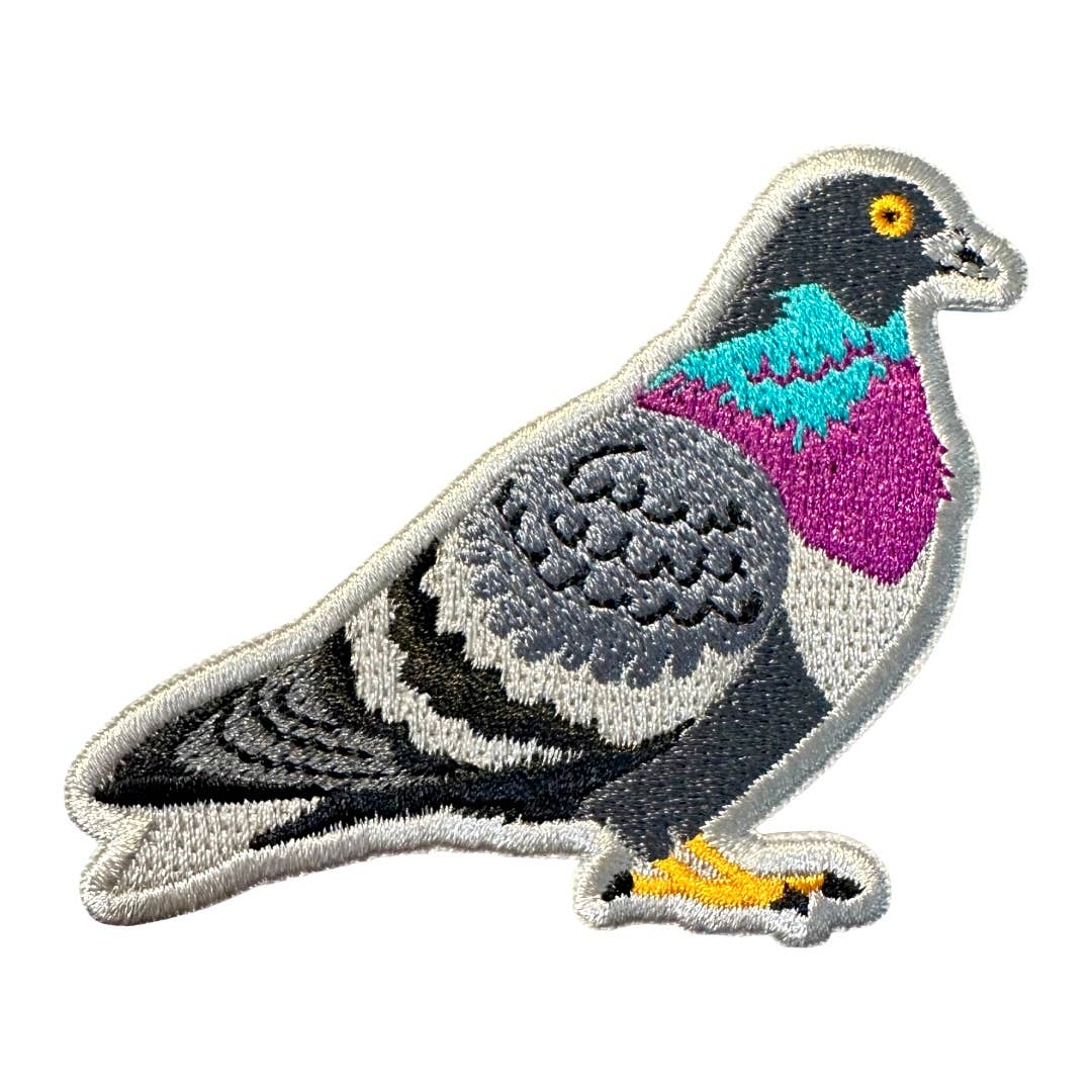 Pigeon Embroidered Iron-On Patch