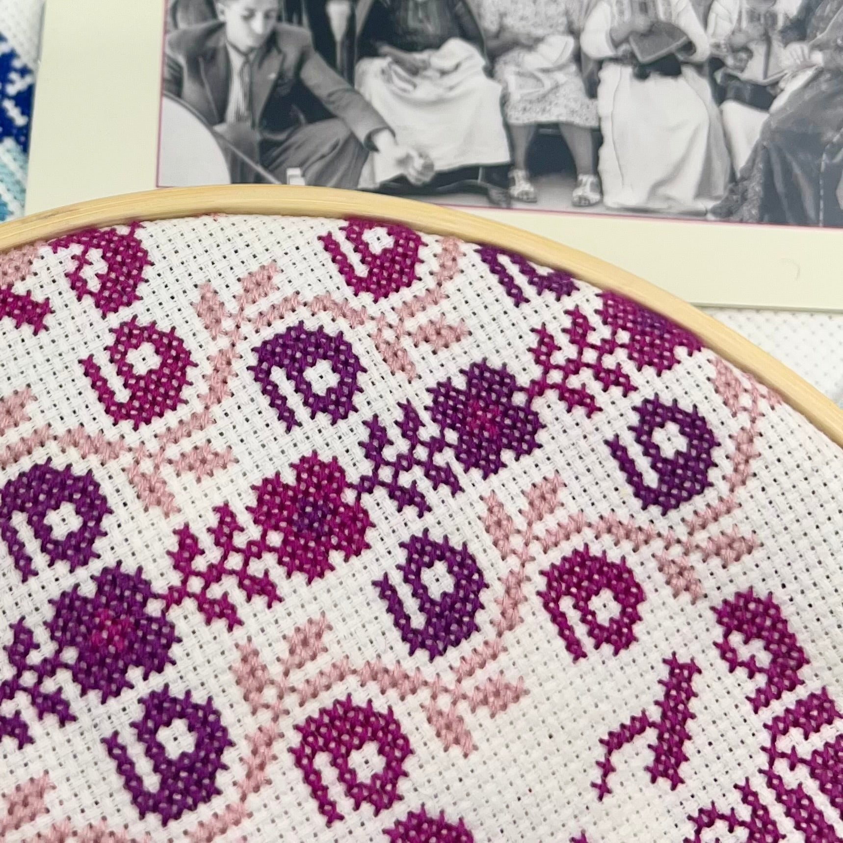 Min Amanne Tatreez Designs-Flora Palestine Tatreez Kit-xstitch kit-gather here online