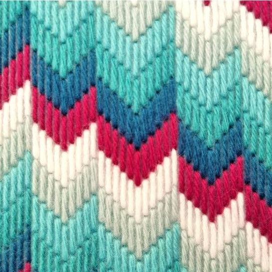 Oh Sew Bootiful-Bargello Embroidery Chevron Wall Hanging Kit-embroidery kit-gather here online