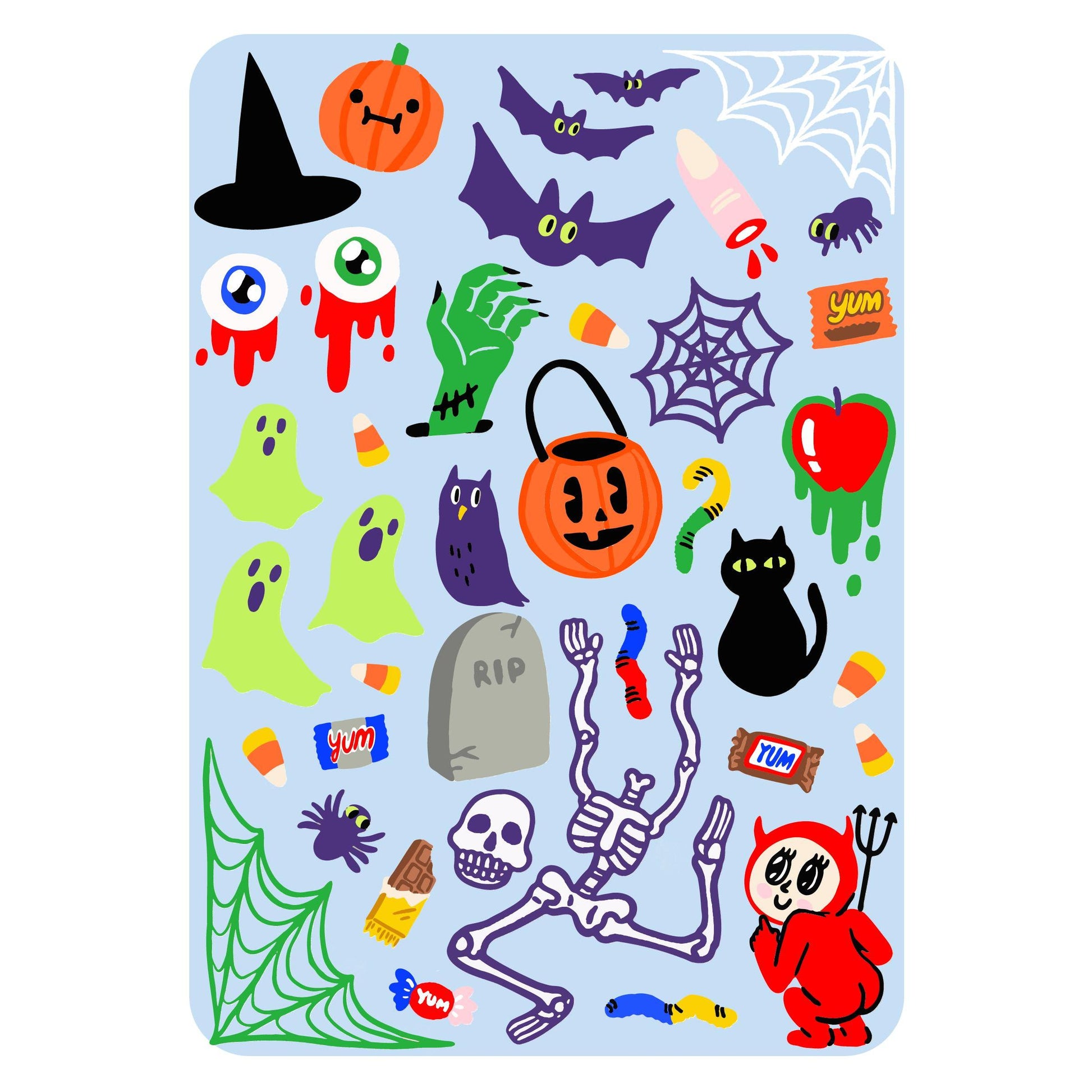 Hot Dang Press-All Hallows Iron-On Transfer Sheet Set-patches + pins-gather here online