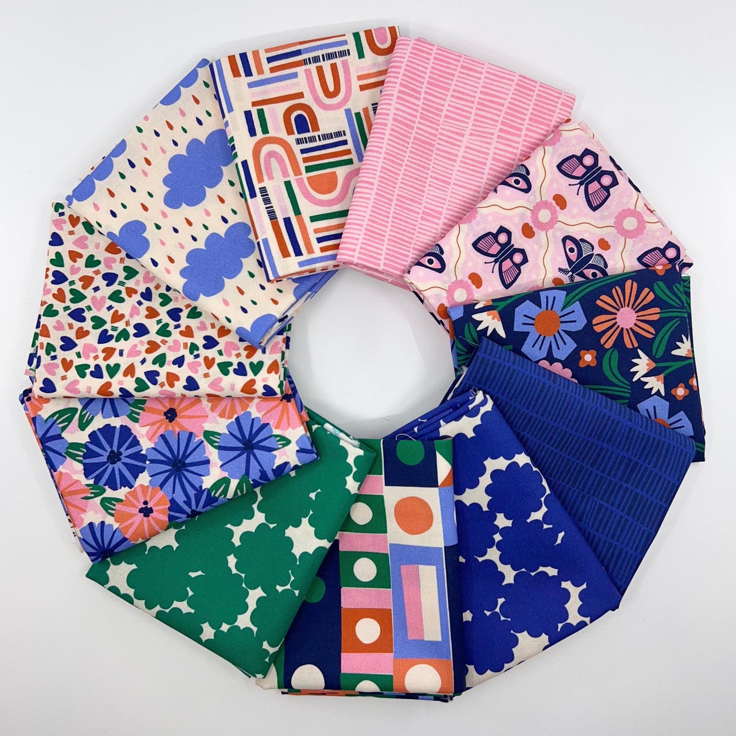 Cloud9-Fat Quarter Bundle of Wild Garden (11 Pieces)-fat quarters-gather here online