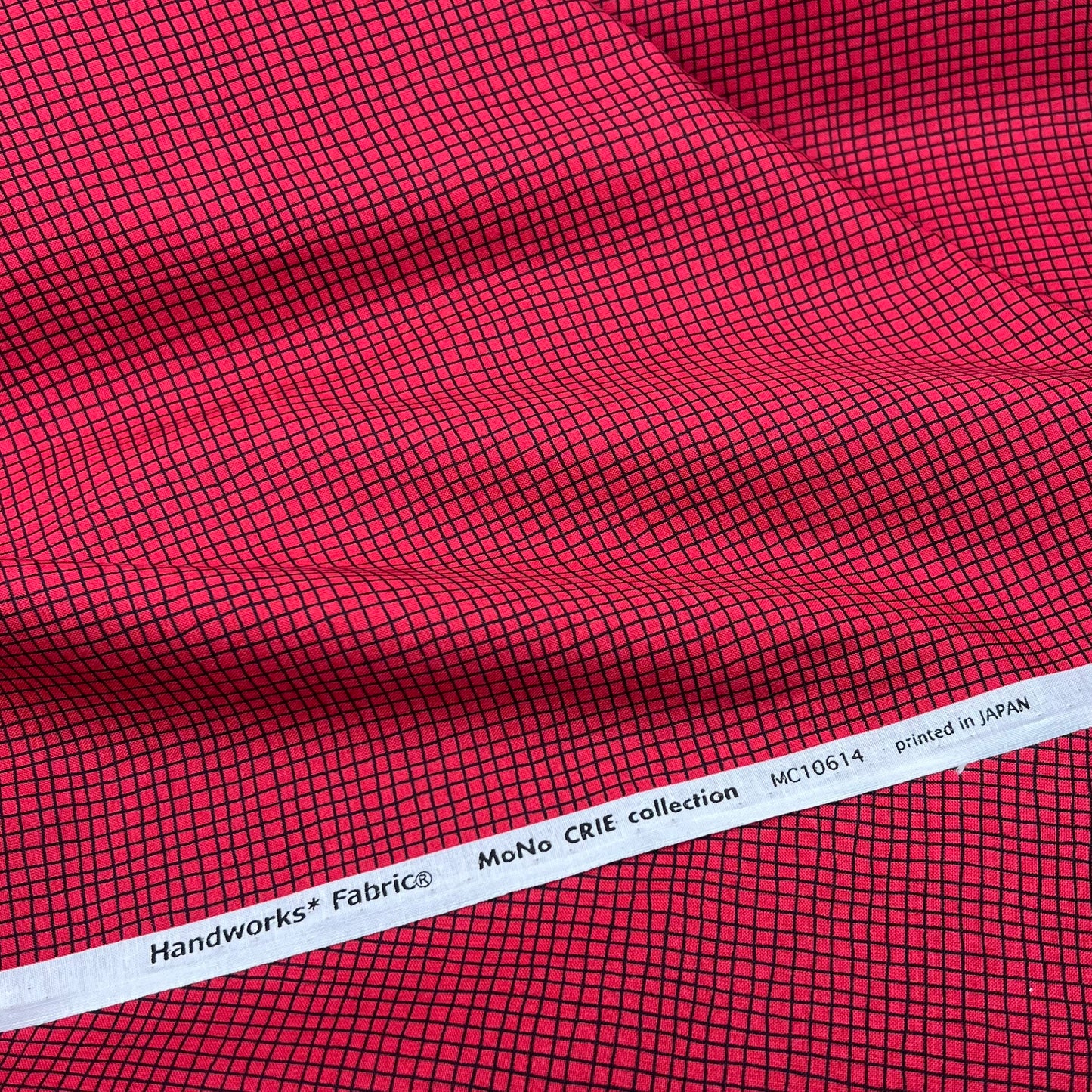 Sevenberry-Black & Red Grid on Cotton Shirting-fabric-gather here online