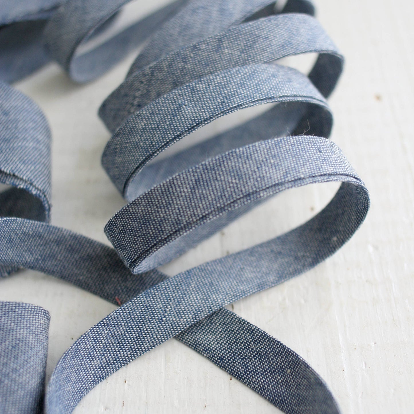 Bessie Pearl Binding Co-1/2" Double Fold Bias Binding - Chambray Indigo-trim-gather here online