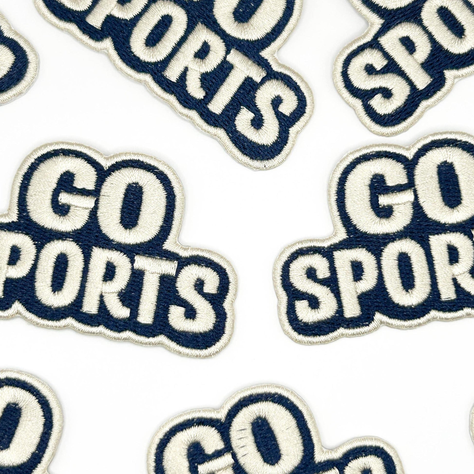 Field Trip Threads-Go Sports Embroidered Iron-On Patch-patches + pins-gather here online
