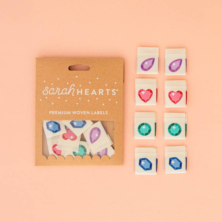 Sarah Hearts-Jewels Woven Labels-notion-gather here online